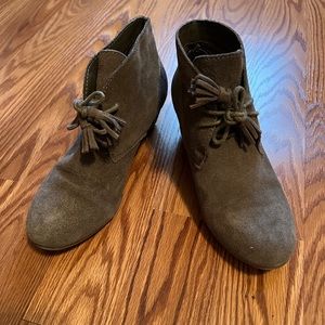 Gray Suede Looking Booties
